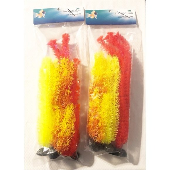 NEW 8 Imagitarium Plastic Aquarium Plants - Picture 2 of 5